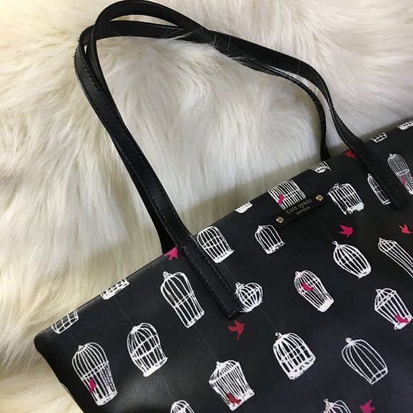 SOLD! Kate SPADE BON SHOPPER Large Birdcage Tote - Picture 11 of 16